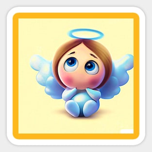 AI Art Cute Angel 3 Abstract Expressionism Effect Sticker